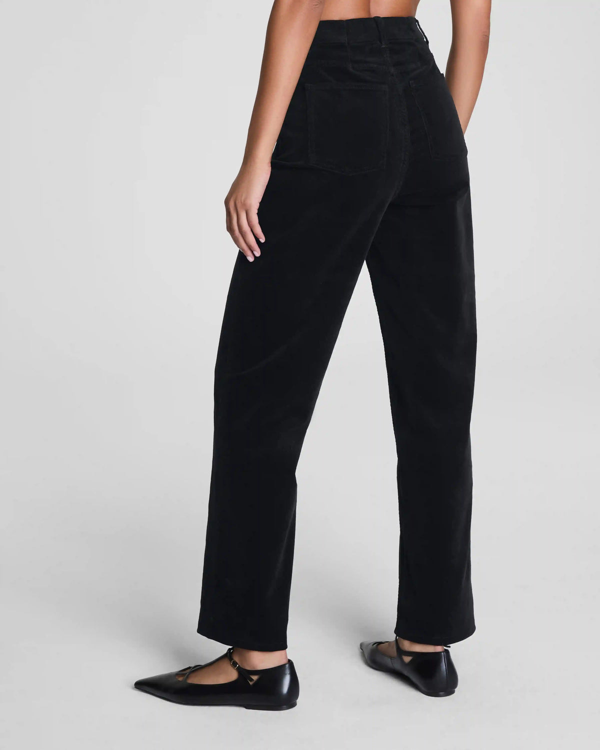 SPANXshape® Authentic 360 Corduroy 90s Straight Leg | Classic Black
