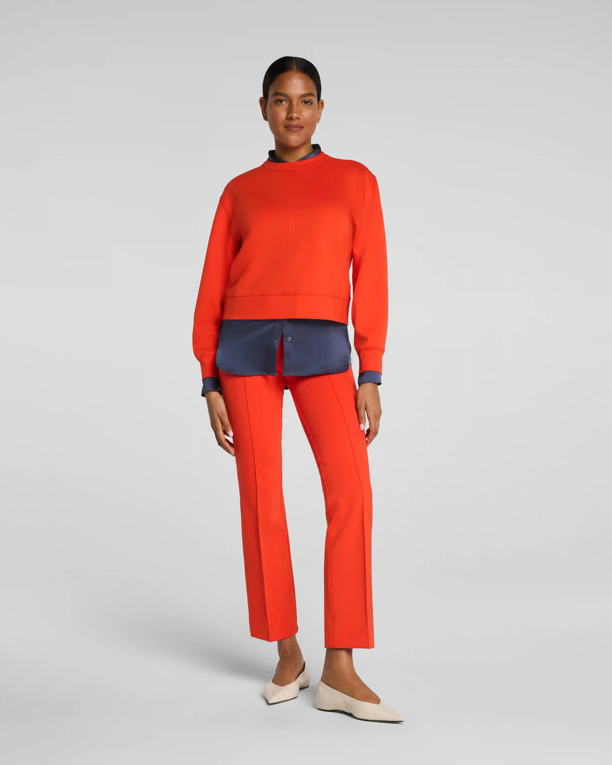 SPANX® Ponte Crewneck Long Sleeve Top | Poppy