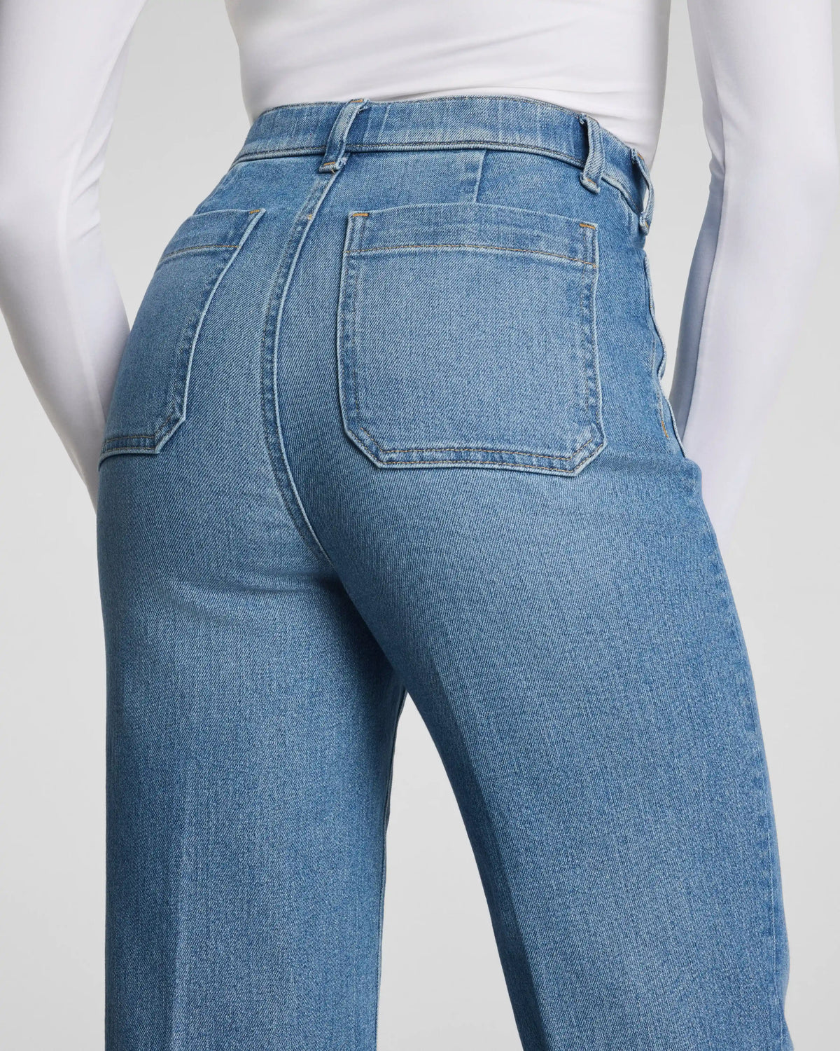 SPANXshape® Authentic 360 Easy Flare Jeans with Patch Pockets | Elysian