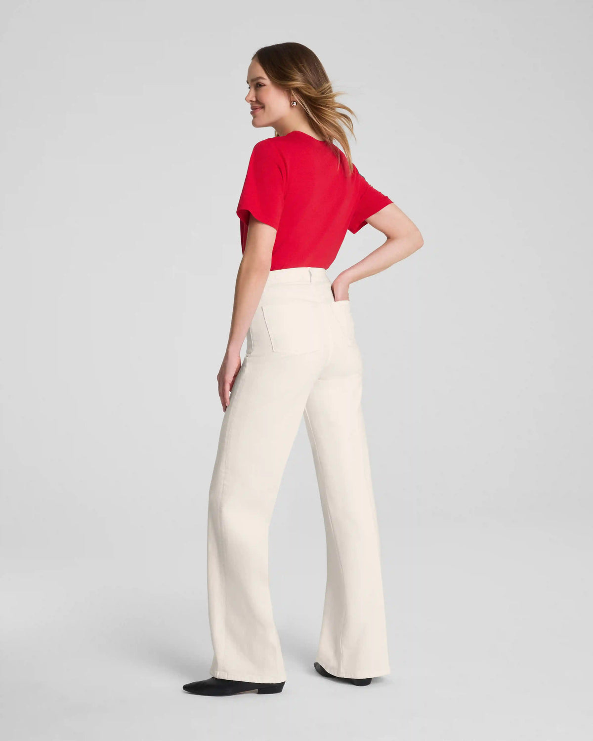 SPANXshape® Authentic 360 Wide Leg Jeans | Alabaster