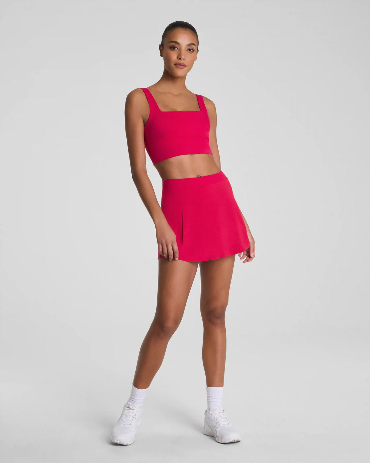SPANXshape® BoostUp Pleated Skort, 14" | Fuchsia
