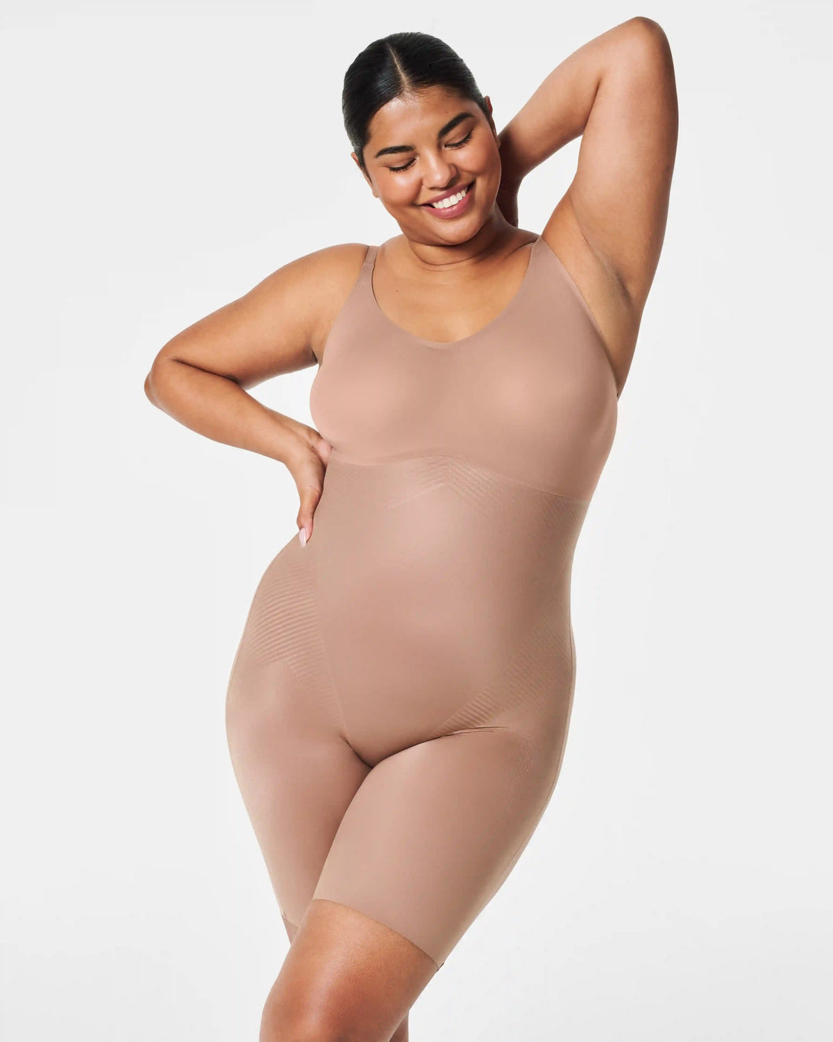 SPANXshape® Invisible Mid-Thigh Bodysuit | Cafe Au Lait
