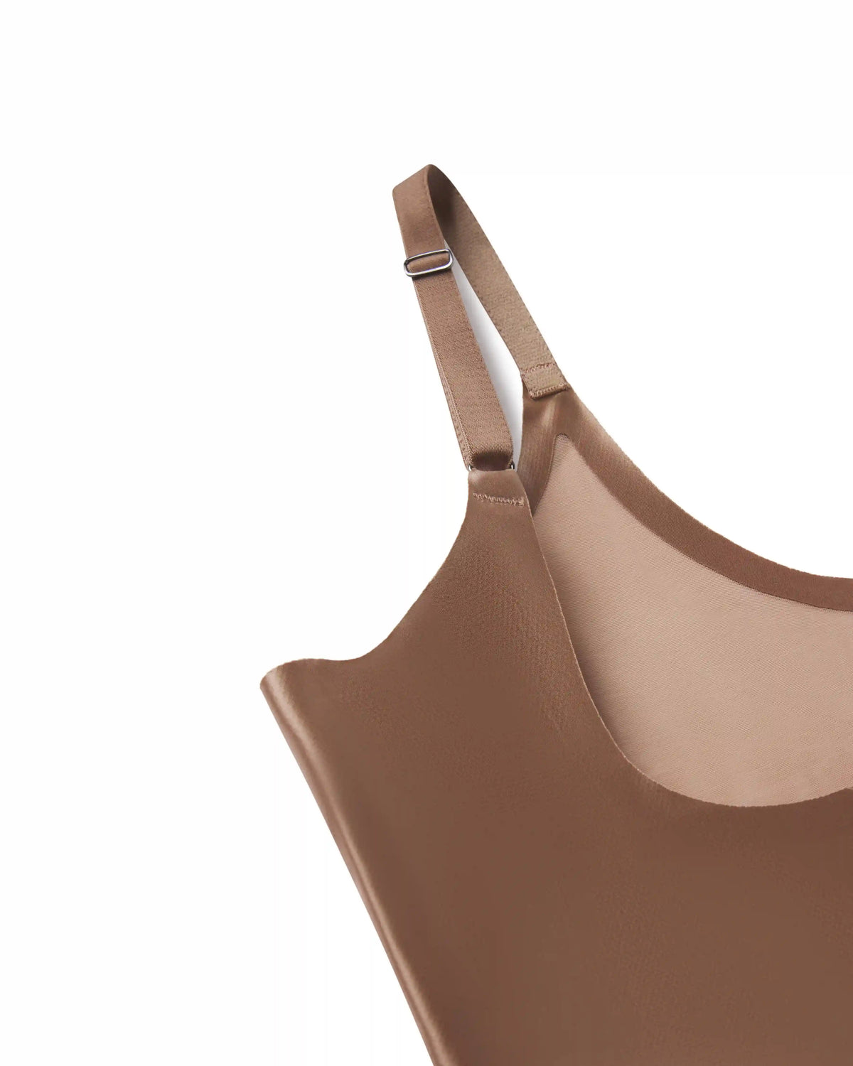 SPANXshape® Satin-X™ Open-Bust Mid-Thigh Bodysuit | Cafe Au Lait
