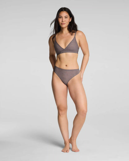 SPANXsupersmooth® Day to Date Night Lace Thong | Granite