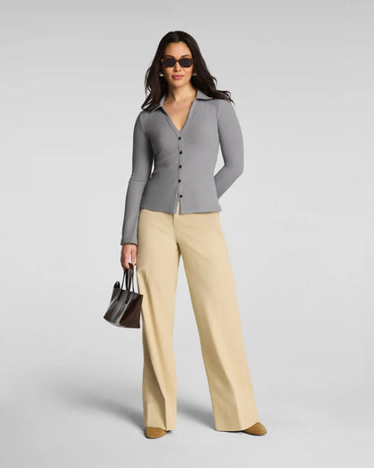 SPANXsupersmooth® Stretch Twill Wide Leg Pant | Sandbar