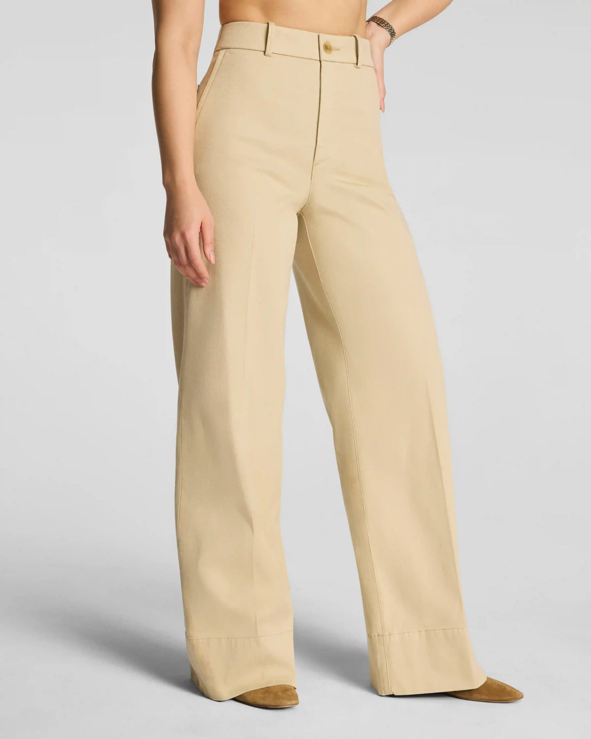 SPANXsupersmooth® Stretch Twill Wide Leg Pant | Sandbar