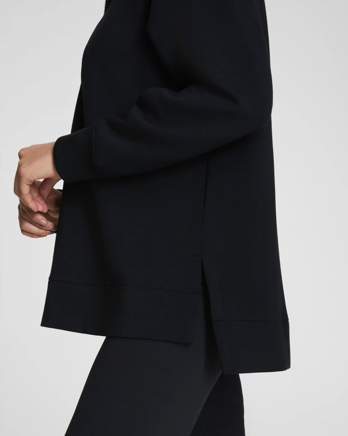 SPANX AirEssentials® Brushed Half Zip Tunic | Very Black