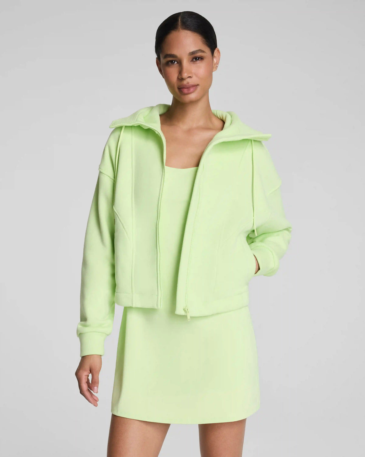 SPANX® BoostUp Cotton Fleece Full Zip Hoodie