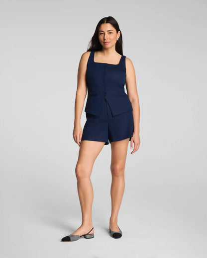 SPANX® EasyBreezy Cotton Linen Short, 5" | Timeless Navy