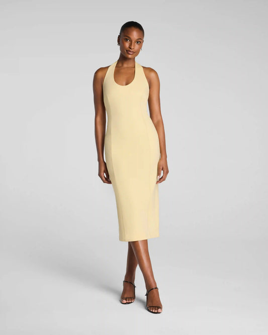 SPANXshape® Ponte Halter Midi Dress | Sunbeam