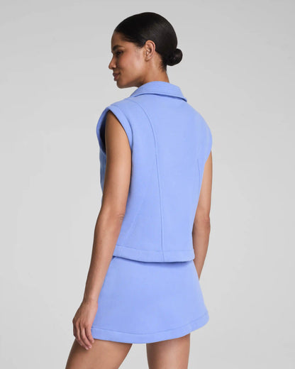 SPANX® BoostUp Cotton Fleece Half Zip Vest | Hyacinth