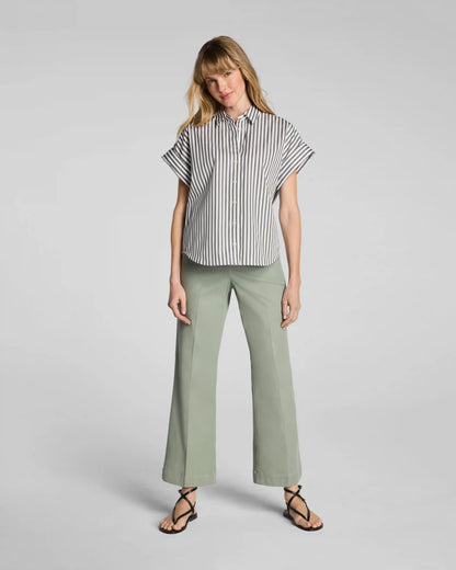 SPANXsupersmooth® Stretch Twill Cropped Easy Flare Pant | Sage Brush