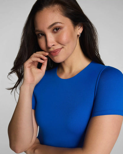 SPANXsmooth® Jersey Crewneck Short Sleeve Midi Dress | Current