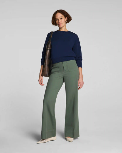SPANXsupersmooth® Stretch Twill Wide Leg Pant with Patch Pockets
