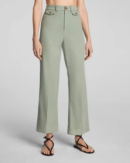SPANXsupersmooth® Stretch Twill Cropped Easy Flare Pant | Sage Brush
