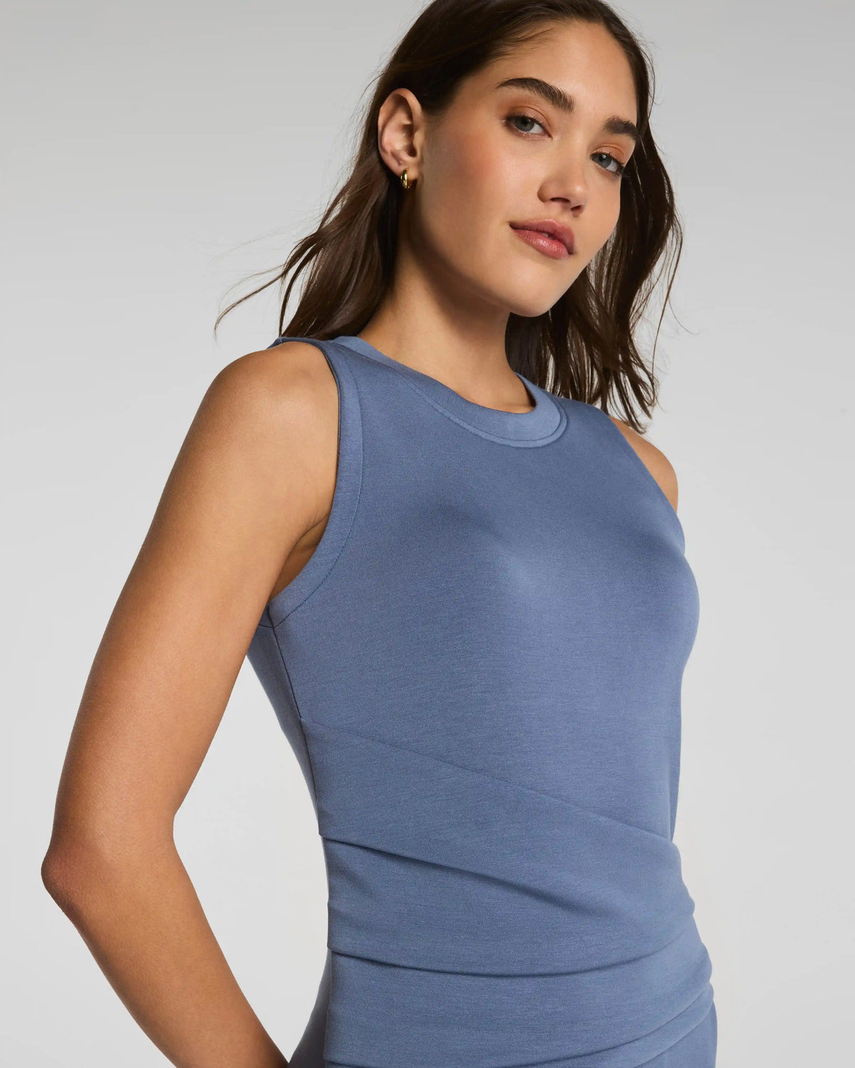 SPANX AirEssentials® Draped Tank Midi Dress | Rain