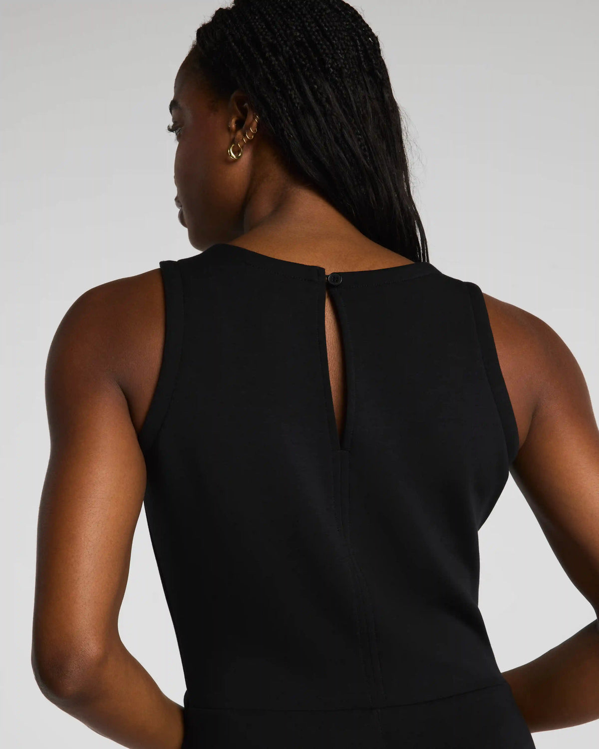 SPANX AirEssentials® Draped Sleeveless Jumpsuit | Very Black