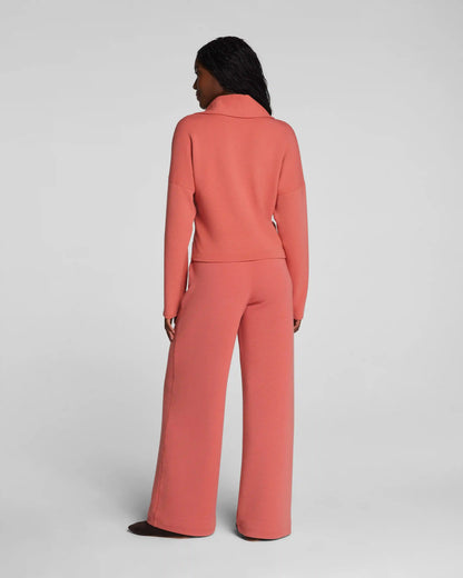 SPANX AirEssentials® French Rib Half Zip | Clay