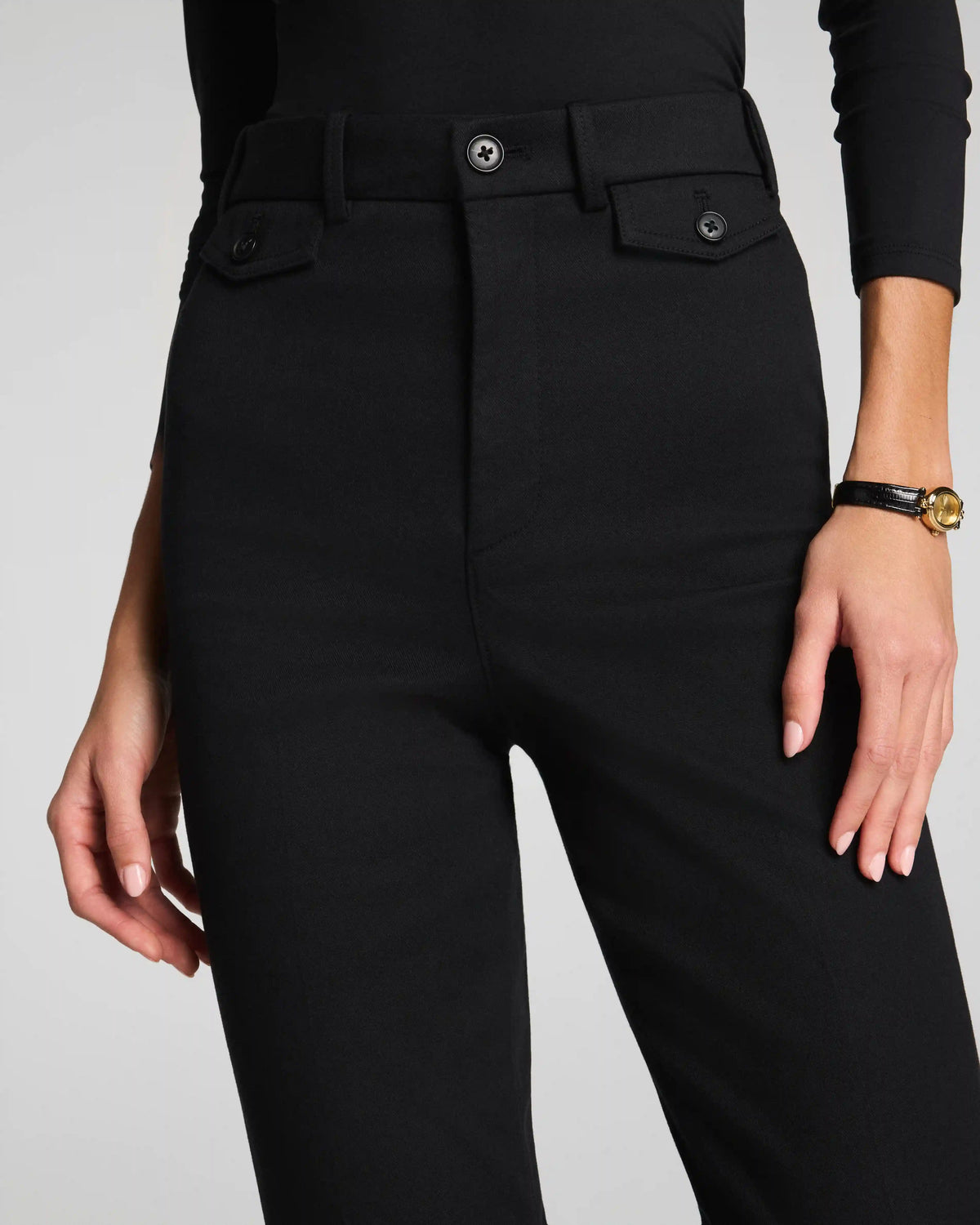 SPANXsupersmooth® Stretch Twill Easy Flare Pant | Classic Black