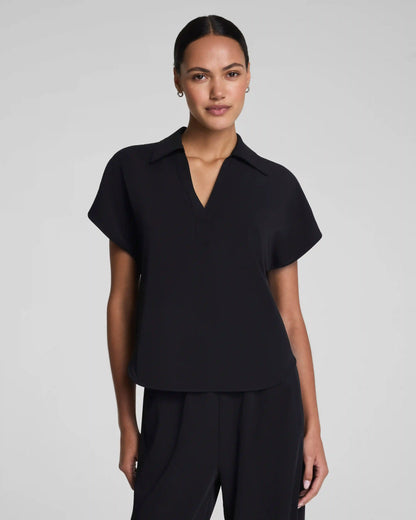 SPANX® CarryOn Collared Tee | Classic Black