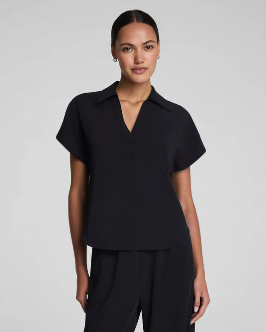 SPANX® CarryOn Collared Tee | Classic Black