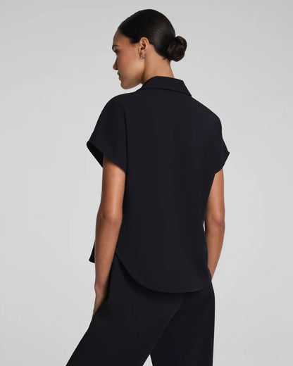 SPANX® CarryOn Collared Tee | Classic Black