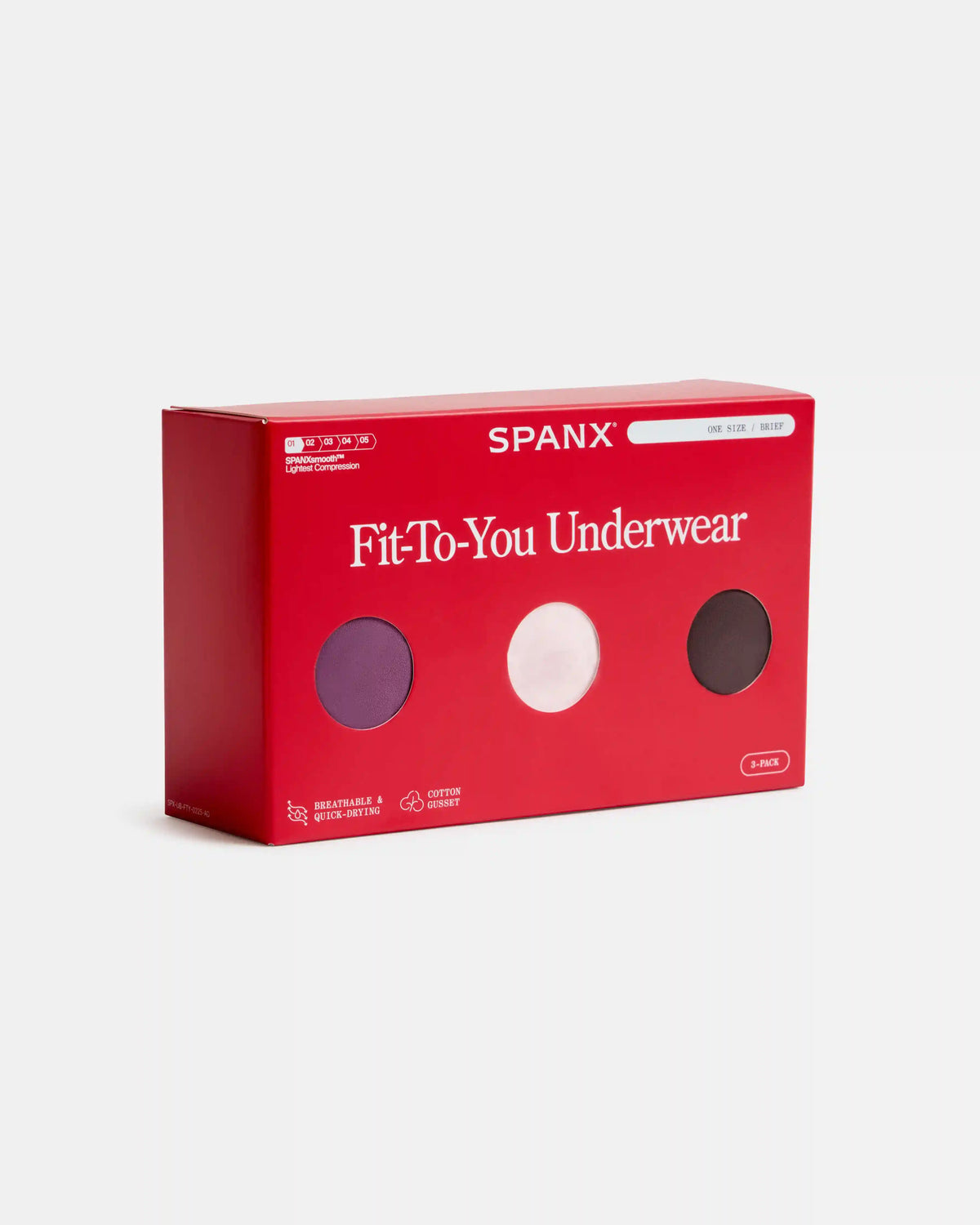 SPANXsmooth® Fit-To-You Brief 3-Pack Box | Prune/Rosebud/Dark Cacao