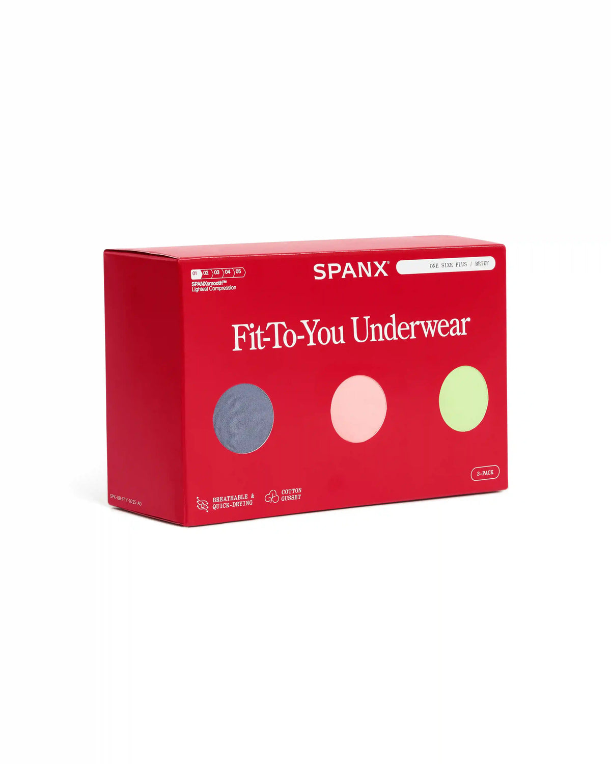 SPANXsmooth® Fit-To-You Brief 3-Pack Box | Rain/Begonia/Zest