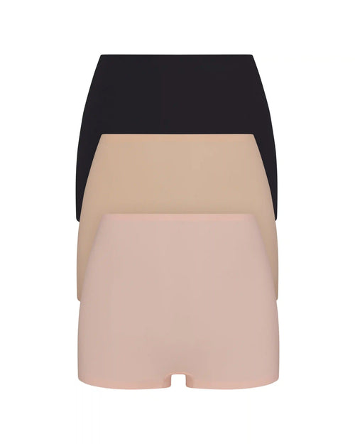SPANXsmooth® Fit-To-You Boyshort 3-Pack Box | Very Black/Toasted Oatmeal/Vintage Rose