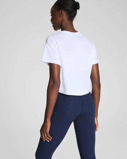 SPANX® BoostUp Cropped Tee | Vivid White