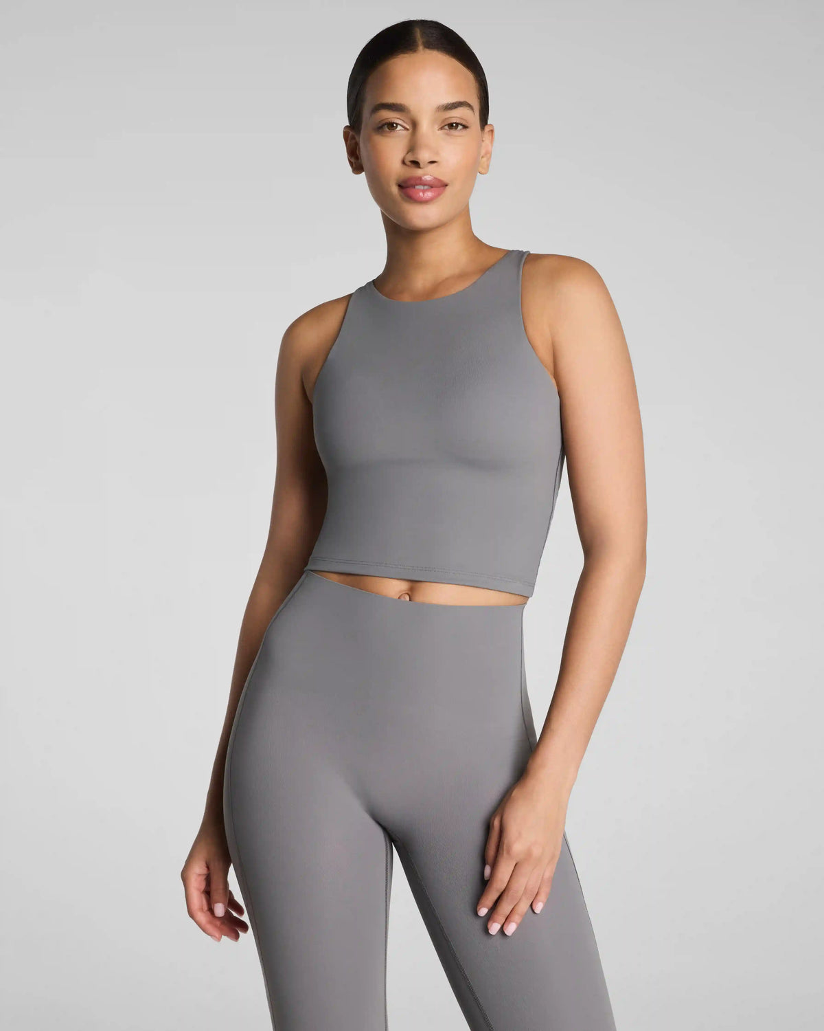 SPANX® BodyLine High Neck Cropped Tank with FlexForm Cups