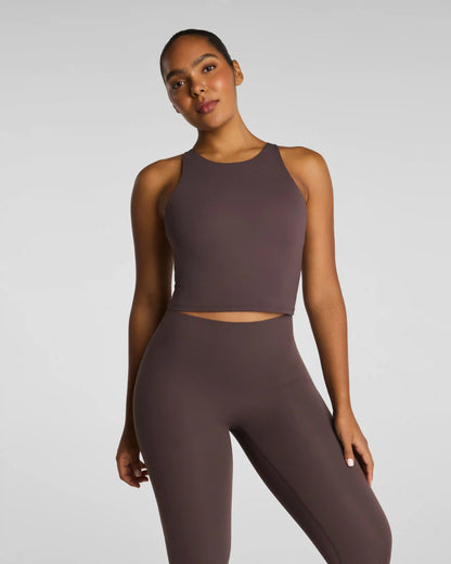 SPANX® BodyLine High Neck Cropped Tank with FlexForm Cups