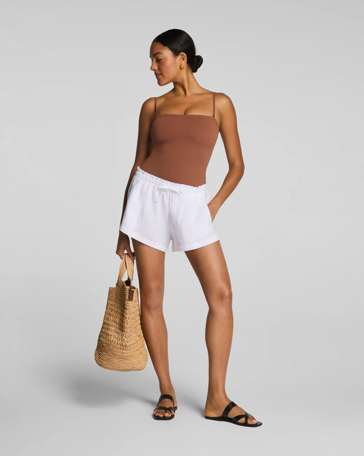 SPANXshape® Swim Bandeau One Piece | Caraway