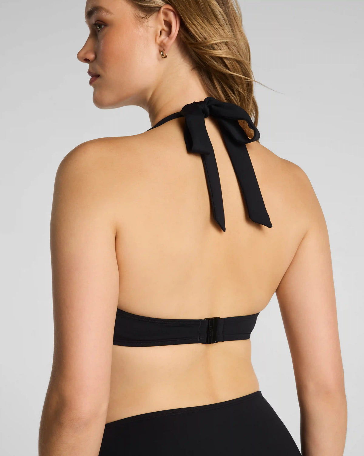 SPANXshape® Swim Halter Bikini Top | Very Black