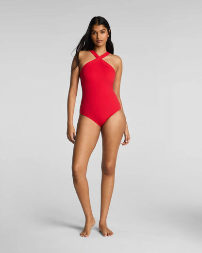 SPANXsculpt® Swim High-Neck One Piece | SPANX® Red